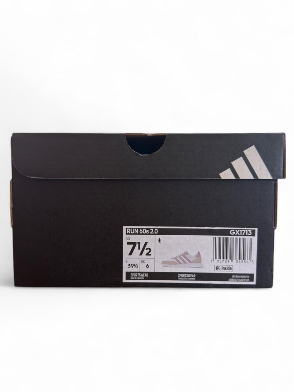 adidas Run 60s 2.0 Metallic Purple Stripes Sneakers Size US 7.5 Women’s (NWT) - Picture 8 of 8
